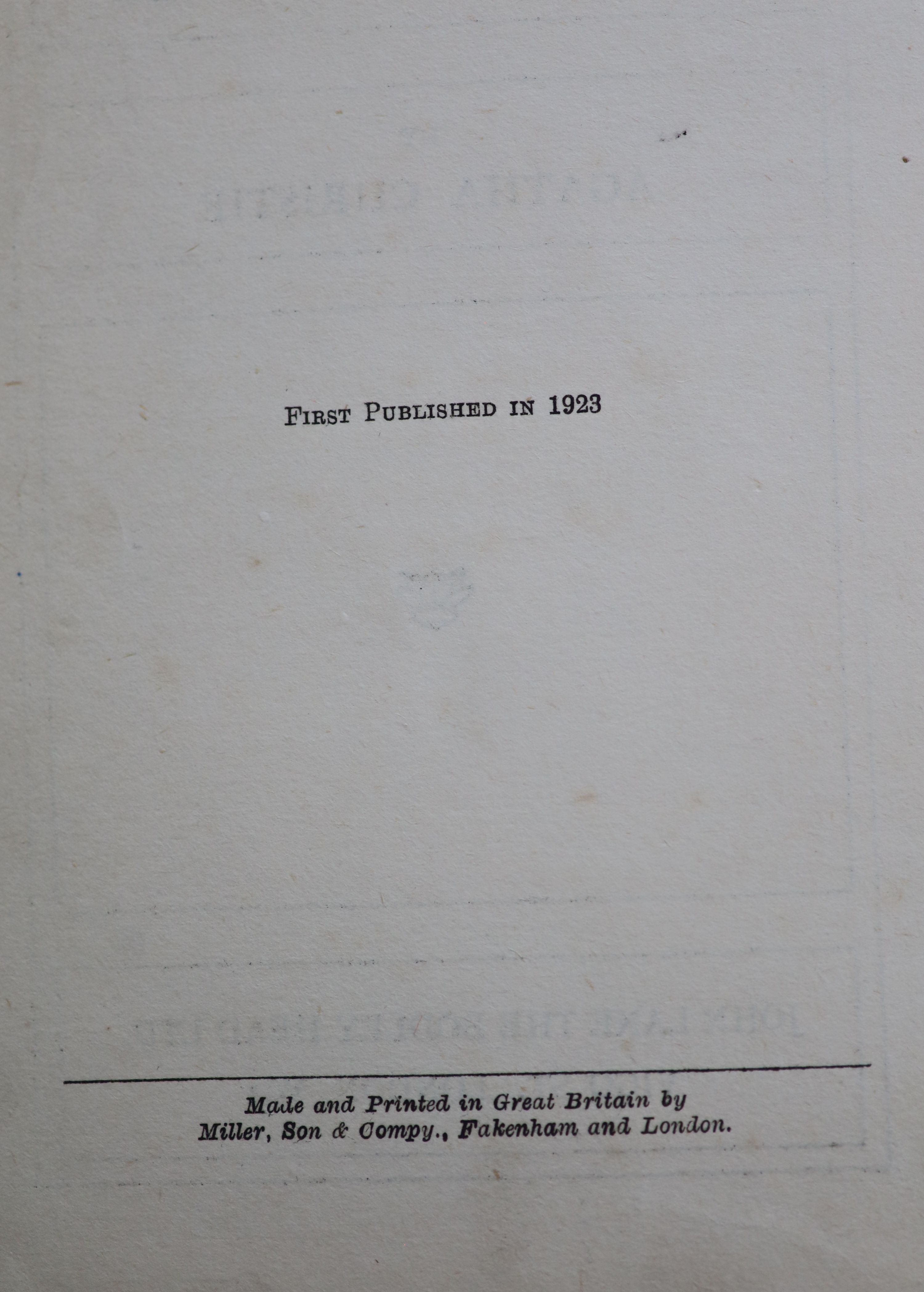 Agatha Christie - Murder on the Links, rare first edition, first impression, 1923, poor condition.